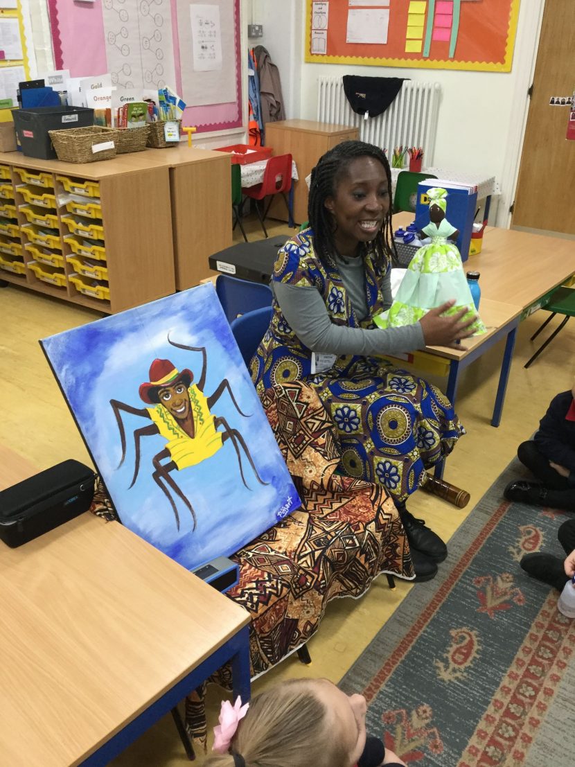 Wendy Shearer Storytelling with puppets at Duncombe Primary School
