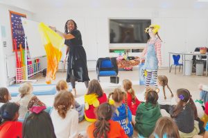 Wendy Shearer storytelling at Francis Holland School