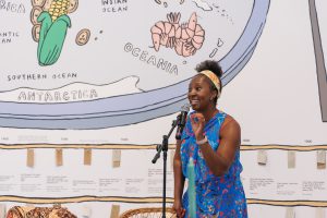 Wendy Shearer storytelling at the John Hansard Gallery