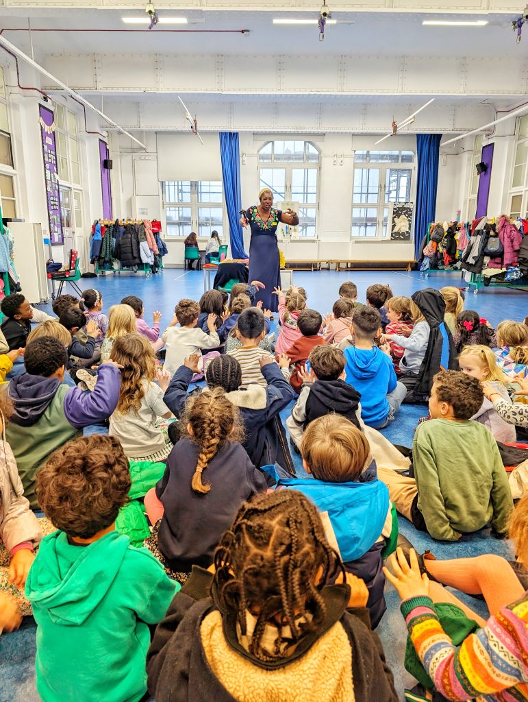 Wendy Shearer - School Visit in Hall
