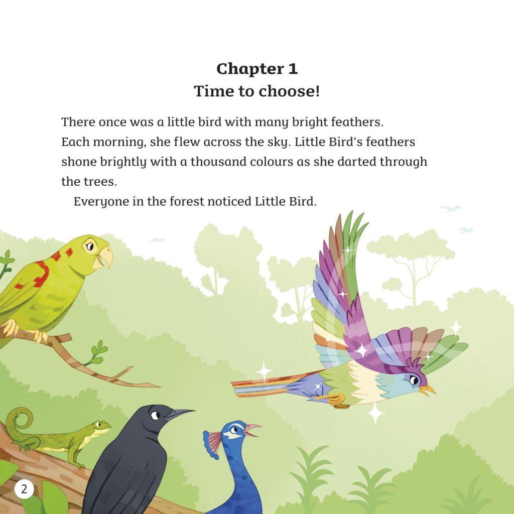 Illustration from The Bird of A Thousand Colours by Wendy Shearer