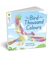 Book Cover of Birds of a Thousand Colours written by Wendy Shearer and illustrated by Simone Fumagalli