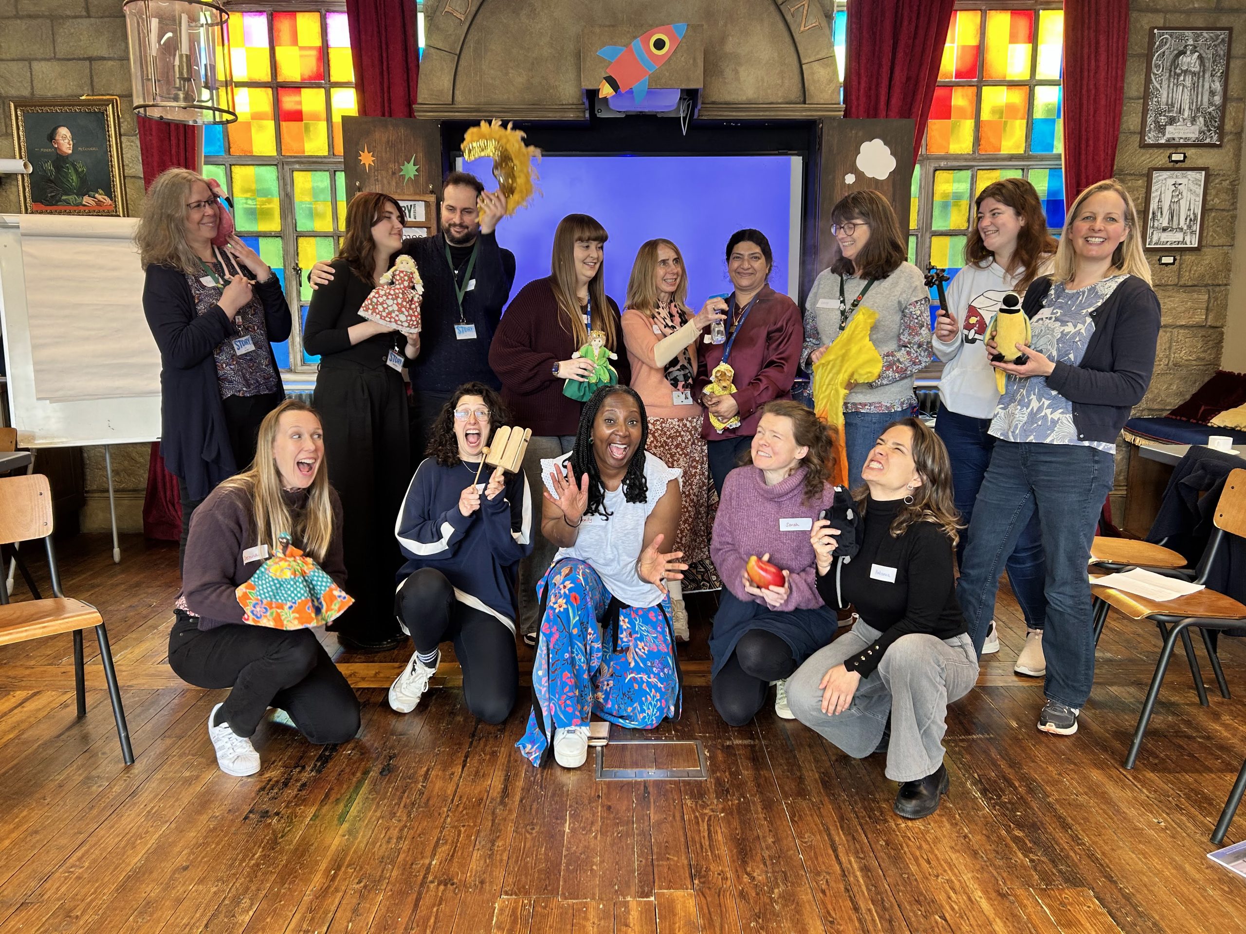 Wendy Shearer with teachers at the Story Museum