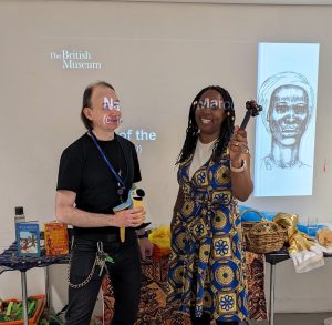 Wendy Shearer and Artist Ian Crighton delivering a talk at a CPD Conference - British Museum