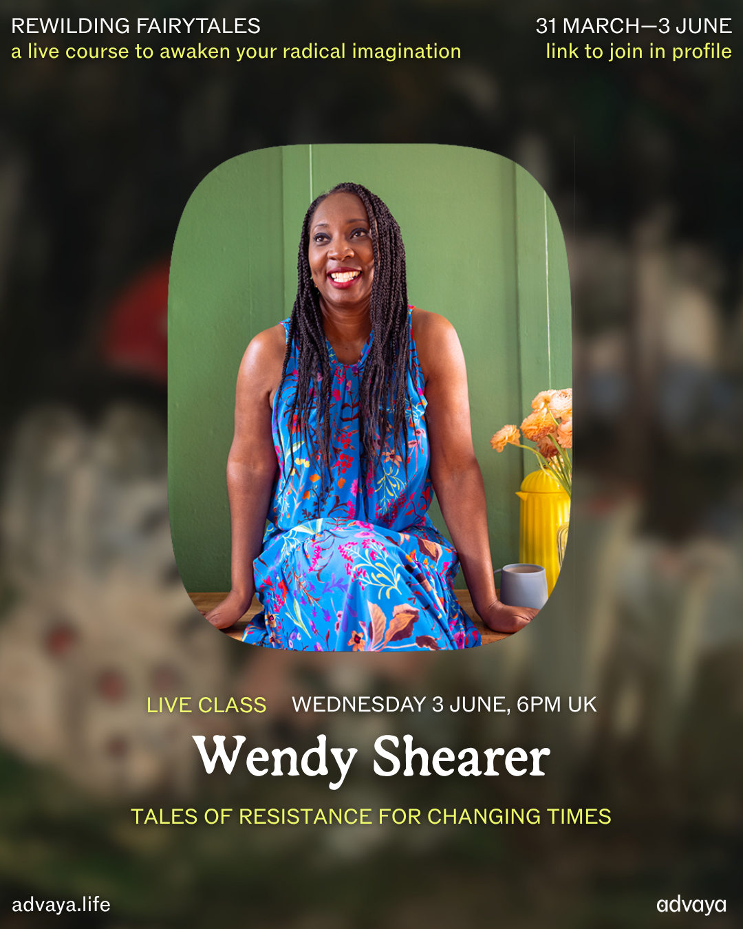 Wendy Shearer poster for Rewilding Fairytales Course